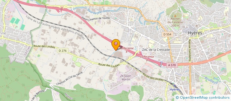 localisation de l'entreprise SARALINE  HYERES