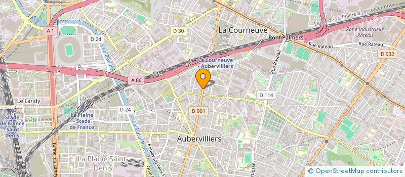localisation de l'entreprise SARAMBOUNOU ET FILS à LA COURNEUVE
