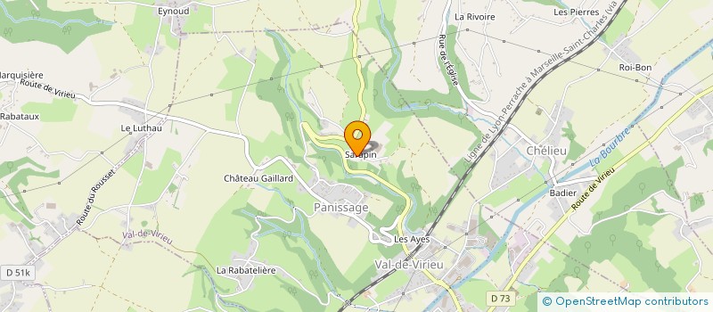 localisation de l'entreprise SARAPIN  VAL-DE-VIRIEU