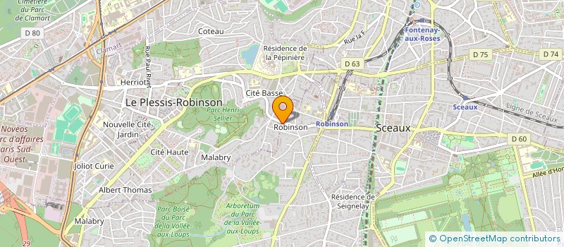 localisation de l'entreprise SARATEX à CHATENAY-MALABRY