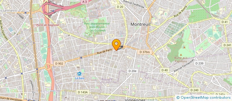 localisation de l'entreprise SARAY à MONTREUIL