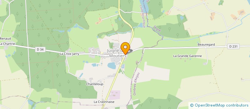 localisation de l'entreprise SAREMER à JUIGNE-DES-MOUTIERS