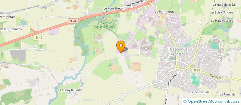 localisation de l'entreprise SARETECH  BREAL-SOUS-MONTFORT