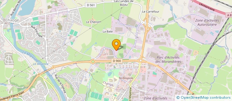 localisation de l'entreprise SAREVI LAVAL à CHANGE