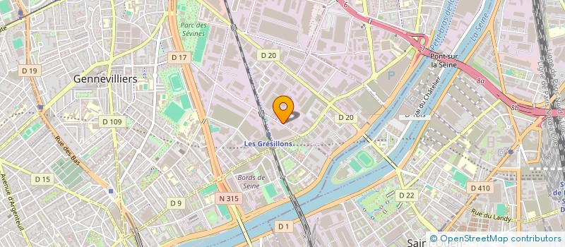 localisation de l'entreprise SARFFA à GENNEVILLIERS