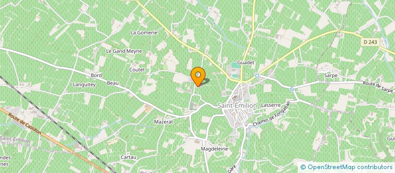 localisation de l'entreprise SARH  SAINT-EMILION
