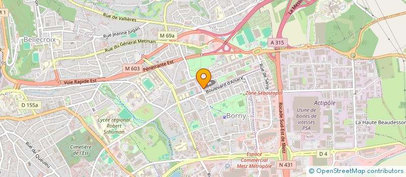 localisation de l'entreprise SARIDAS à METZ