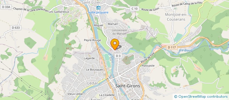localisation de l'entreprise SARIEGE à SAINT-LIZIER