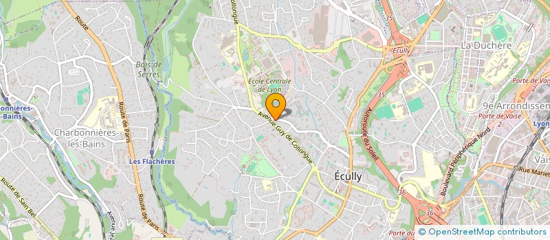 localisation de l'entreprise SARIEL  ECULLY