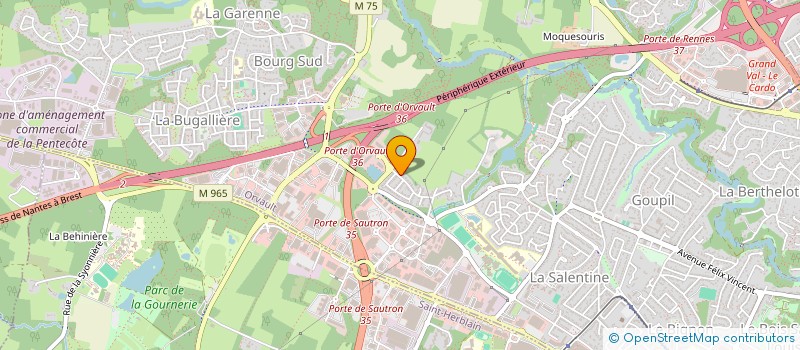 localisation de l'entreprise SARIMADE à ORVAULT