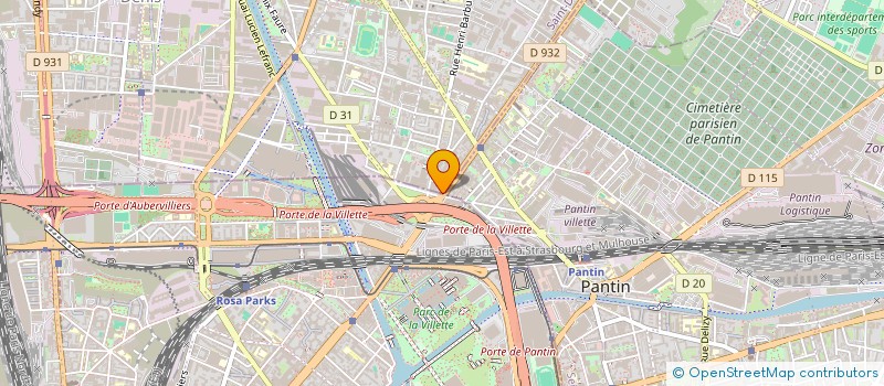 localisation de l'entreprise SARITE à AUBERVILLIERS