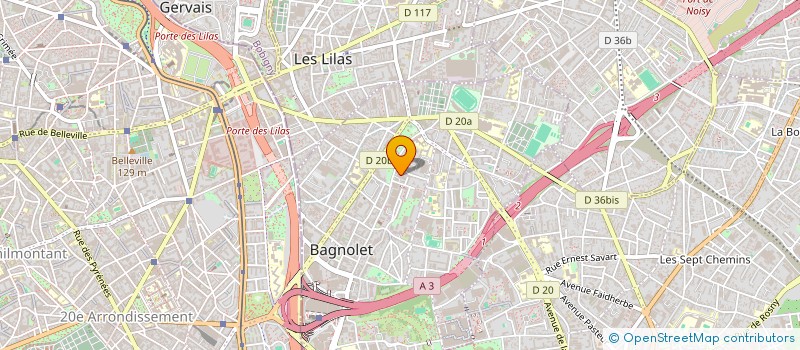 localisation de l'entreprise SARITEX à BAGNOLET