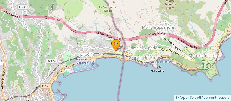localisation de l'entreprise SARL 1000 PATES à MENTON