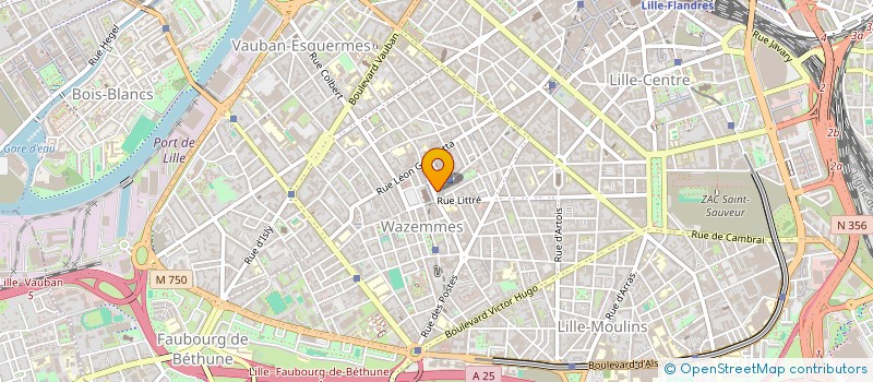 localisation de l'entreprise SARL 110 BIS JEMMAPES à LILLE