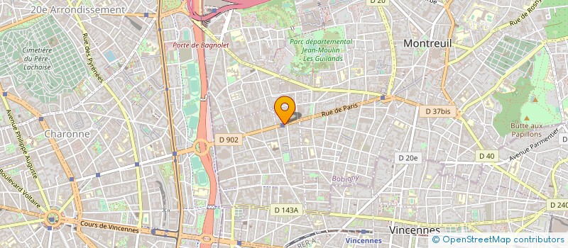 localisation de l'entreprise SARL 164 à MONTREUIL