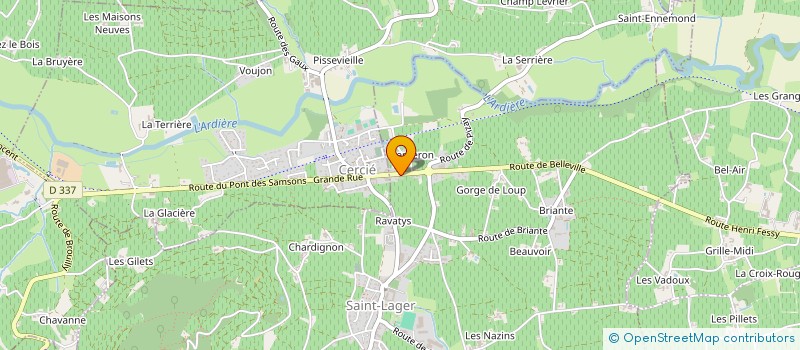 localisation de l'entreprise SARL 2F à SAINT JEAN D'ARDIERES