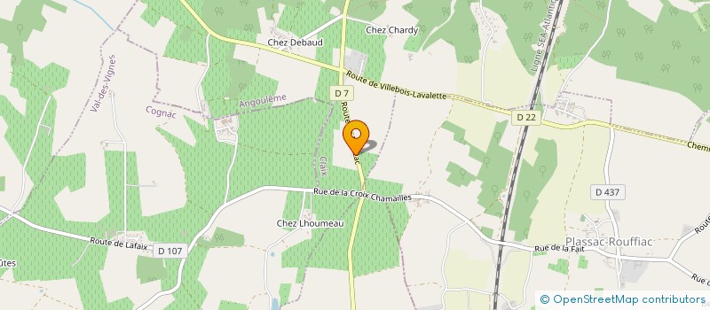 localisation de l'entreprise SARL 2M PLOMBERIE CHAUFFAGE  CLAIX