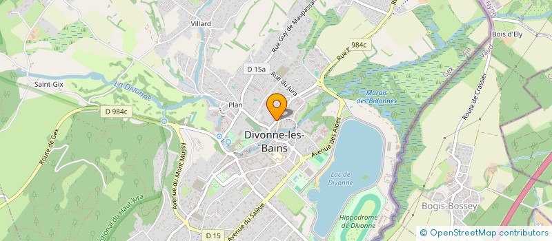 localisation de l'entreprise SARL 6 O'CLOCK à DIVONNE-LES-BAINS