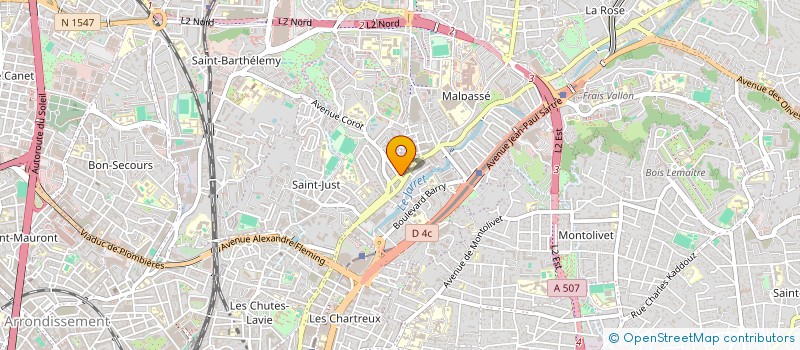 localisation de l'entreprise SARL A.2.M (AMENAGEMENT DE MENUISERIES MODERNES)  MARSEILLE