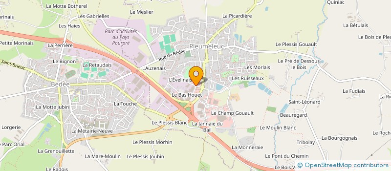 localisation de l'entreprise SARL A A  PLEUMELEUC