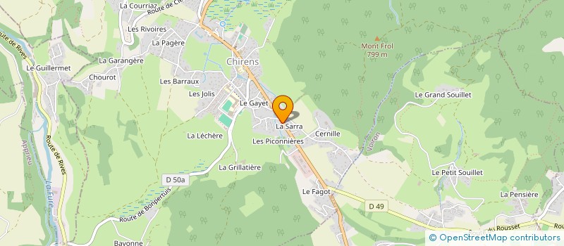 localisation de l'entreprise SARL A-B à CHIRENS