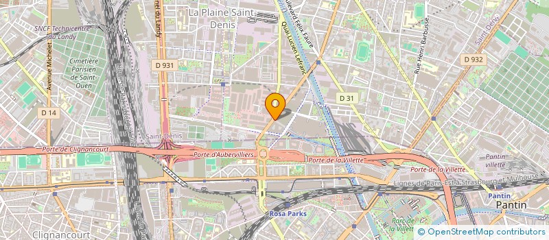 localisation de l'entreprise SARL A B K 26  AUBERVILLIERS