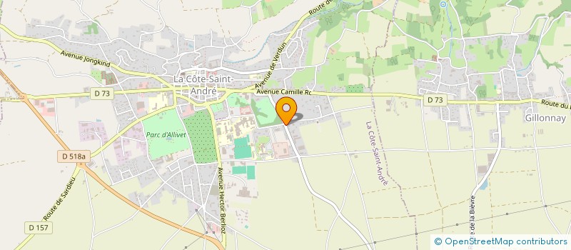 localisation de l'entreprise SARL A.C.D. AUTO CONTROLE DAUPHINOIS  LA COTE-SAINT-ANDRE