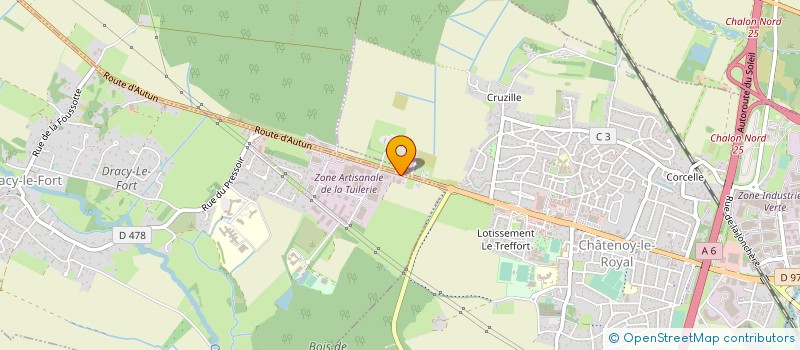 localisation de l'entreprise SARL A . COTTET à DRACY-LE-FORT