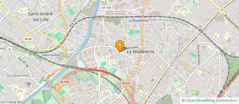 localisation de l'entreprise SARL A.D.M à LA MADELEINE