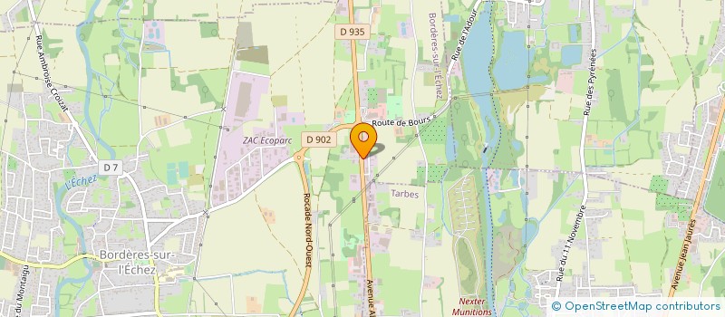 localisation de l'entreprise SARL A.DIS à SERRES-CASTET