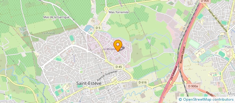 localisation de l'entreprise SARL A.G.E.C. à SAINT-ESTEVE