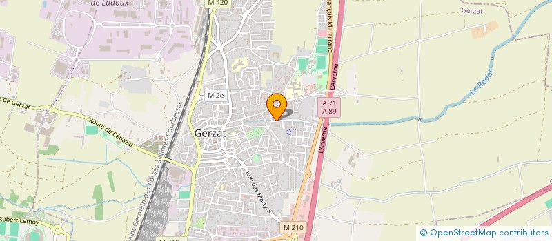 localisation de l'entreprise SARL A.J.PINTO  GERZAT