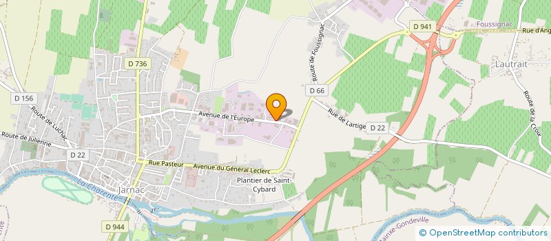 localisation de l'entreprise SARL A.MARTAUD à JARNAC
