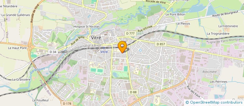 localisation de l'entreprise SARL A. MENON à VITRE