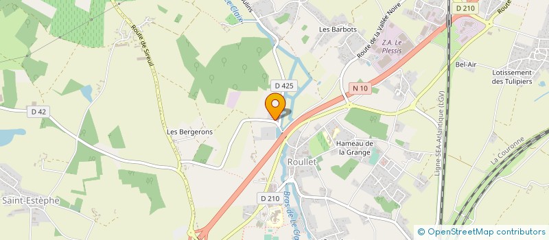 localisation de l'entreprise SARL A.P.F à ROULLET-SAINT-ESTEPHE
