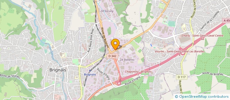 localisation de l'entreprise SARL A.P.J à BRIGNAIS