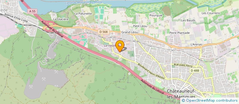 localisation de l'entreprise SARL A.P.M.  CHATEAUNEUF-LES-MARTIGUES