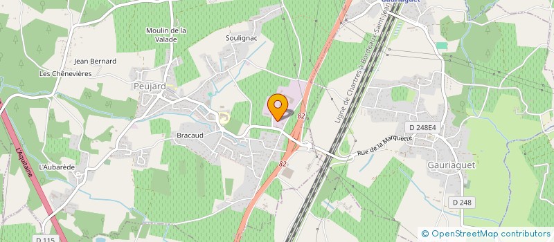 localisation de l'entreprise SARL A.R.A.C. TP  PEUJARD