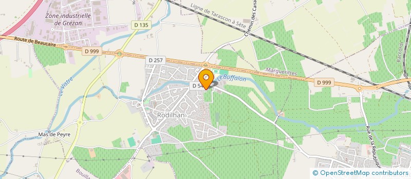 localisation de l'entreprise SARL A.R.B.  RODILHAN