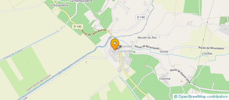 localisation de l'entreprise SARL A.T.M.P.  SAINT-BONNET-SUR-GIRONDE