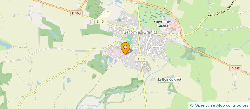 localisation de l'entreprise SARL A2MS  BECON-LES-GRANITS