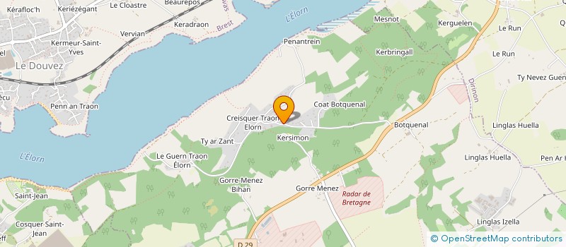 localisation de l'entreprise SARL A2P CHARPENTE  LOPERHET