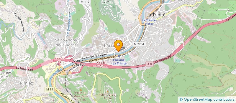 localisation de l'entreprise SARL AAD à NICE