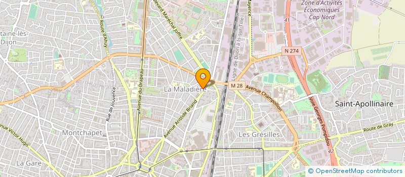 localisation de l'entreprise SARL ABE à DIJON