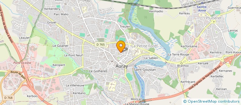 localisation de l'entreprise SARL ABERS INFORMATIQUE à AURAY