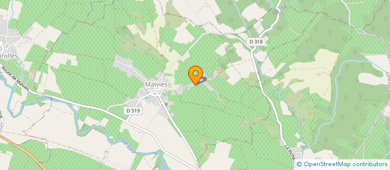 localisation de l'entreprise SARL ABRI'SUN  MALVIES