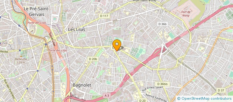 localisation de l'entreprise SARL ABS CABLE à BAGNOLET