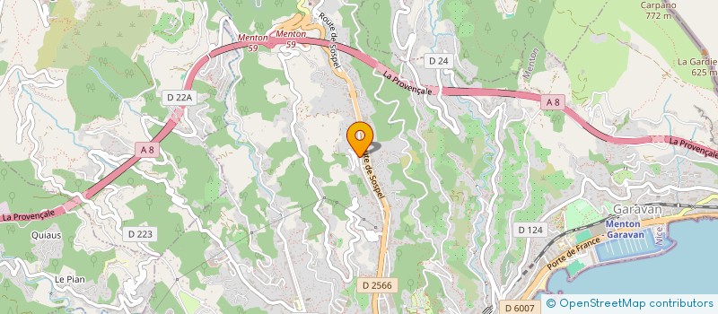 localisation de l'entreprise SARL ACCES'STORES à MENTON