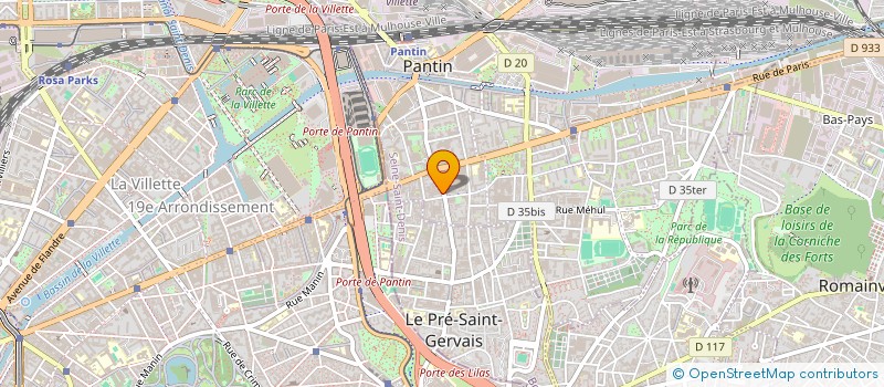 localisation de l'entreprise SARL ACCES STUDIO  PANTIN