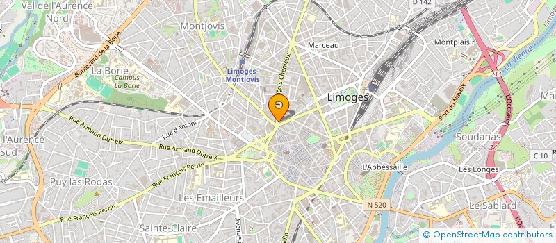 localisation de l'entreprise SARL ACCUEIL IMMOBILIER à LIMOGES